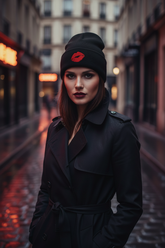 Même photo éditoriale avec le bonnet rouge